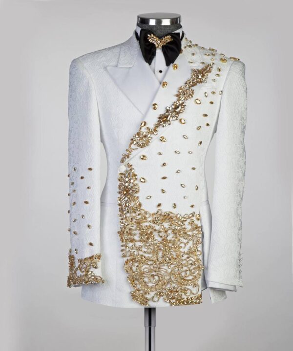 Special Hand Embroidered Stone Tuxedos