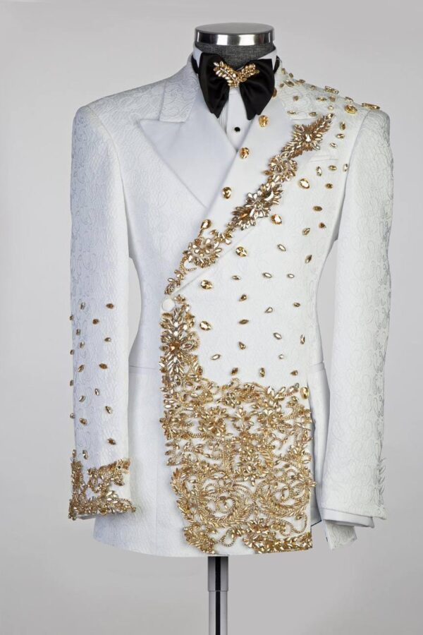 Special Hand Embroidered Stone Tuxedos