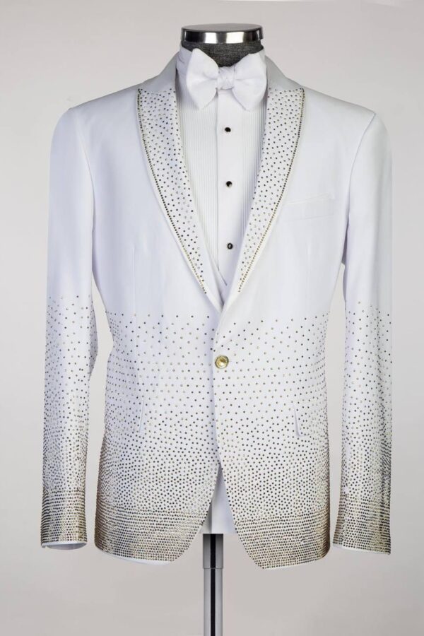 Special Hand Embroidered Stone Tuxedos