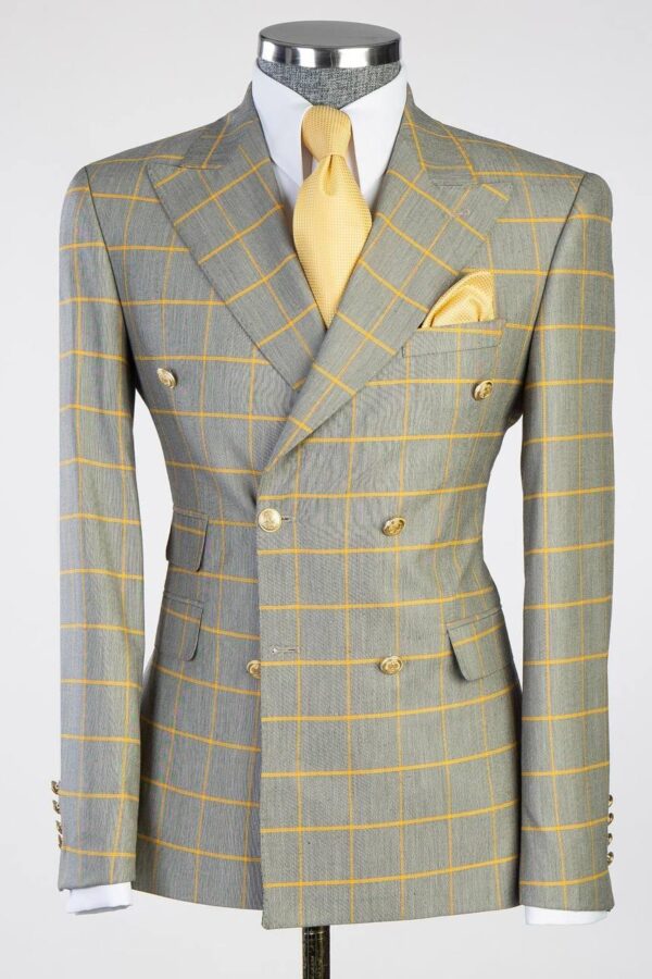 Men's Striped Double Breasted Style Suit