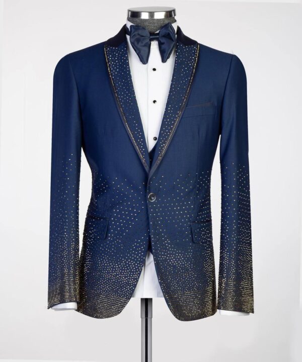 Special Hand Embroidered Stone Tuxedos