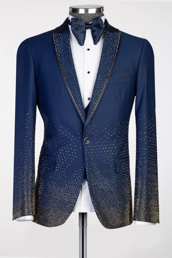 Special Hand Embroidered Stone Tuxedos