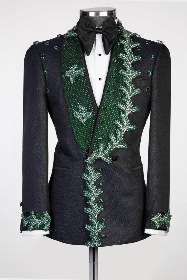 Special Hand Embroidered Stone Tuxedos