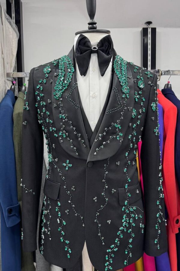 Special Hand Embroidered Stone Tuxedos